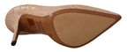 Dolce & Gabbana Beige Leather Bellucci Heels Pumps Shoes