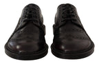 Dolce & Gabbana Purple Leather Oxford Wingtip Formal Shoes