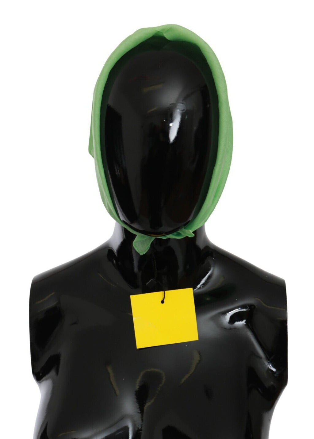 Versace Apple Green Linen Square Foulard Head Wrap Scarf - Maison Luxe