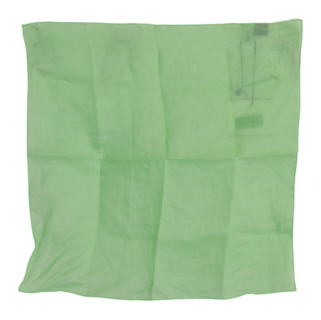 Versace Apple Green Linen Square Foulard Head Wrap Scarf - Maison Luxe