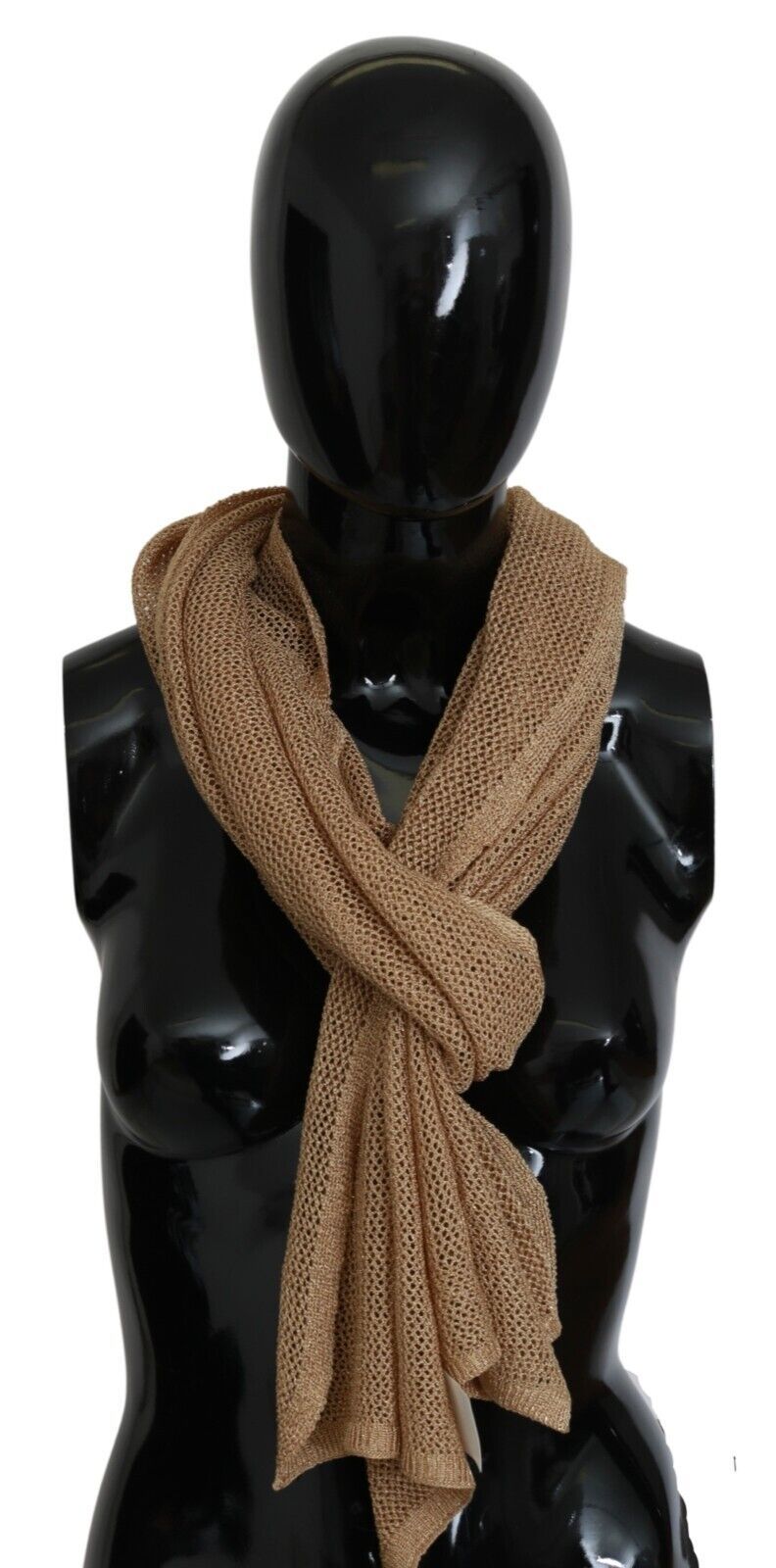 GF Ferre Brown Neck Wrap Winter Shawl Foulard Scarf - Maison Luxe