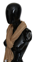 GF Ferre Brown Neck Wrap Winter Shawl Foulard Scarf - Maison Luxe