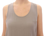 Comeforbreakfast Gray Viscose Tank Top Shirt Blouse