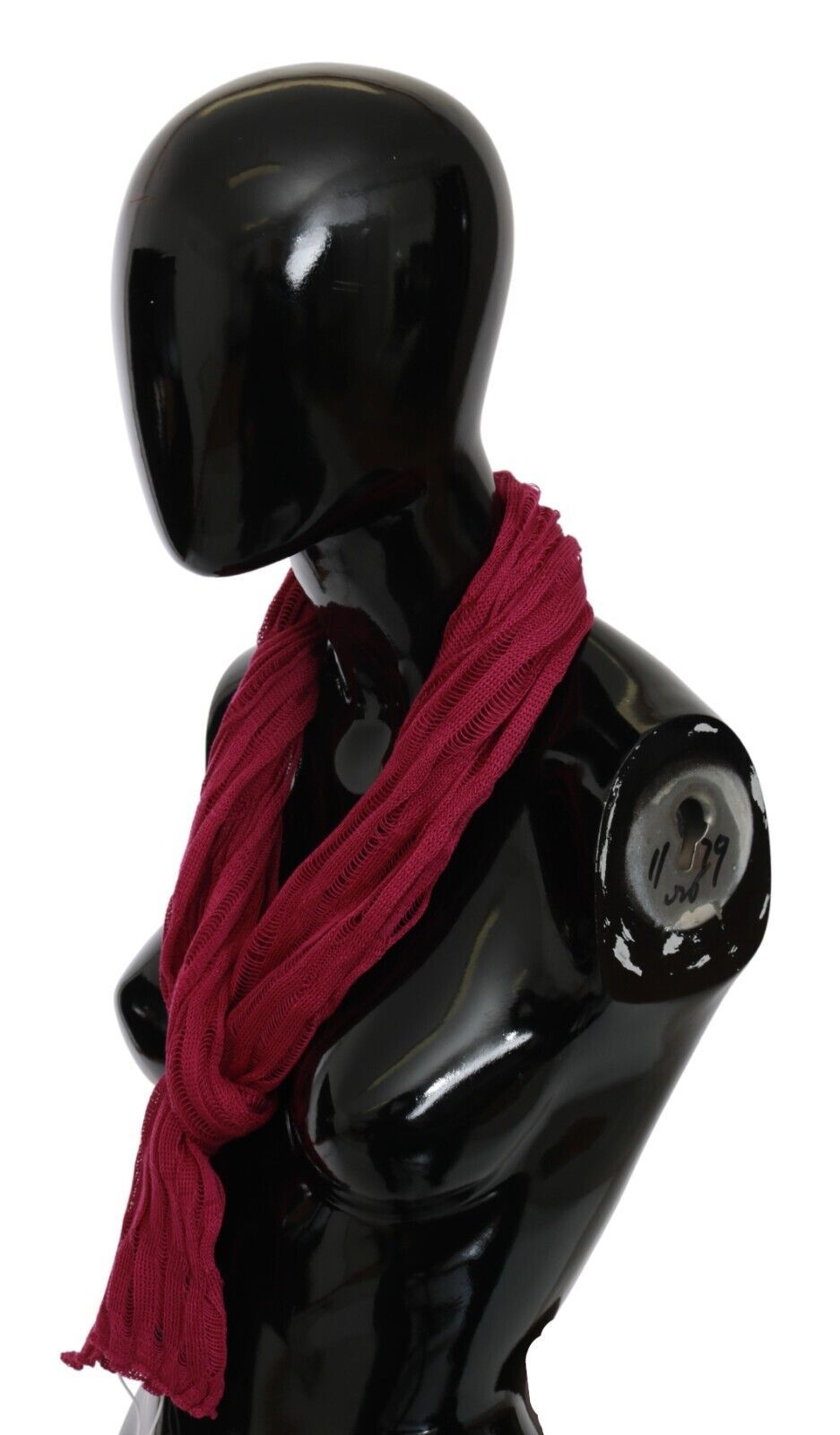 John Galliano Bordeaux Neck Wrap Shawl Foulard Scarf - Maison Luxe