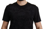 Dolce & Gabbana Black DG Baroque Cotton Crewneck T-shirt