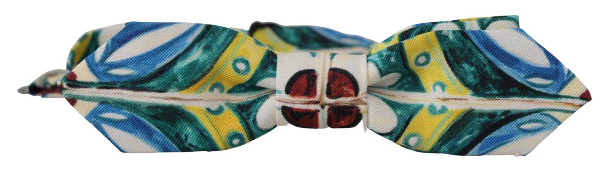 Dolce & Gabbana Multicolor Majolica Print Adjustable Papillon Bow Tie - Maison Luxe