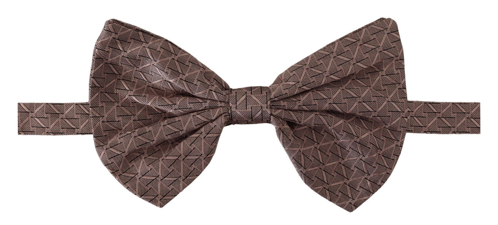 Dolce & Gabbana Gray Fantasy Print Adjustable Neck Papillon Bow Tie - Maison Luxe