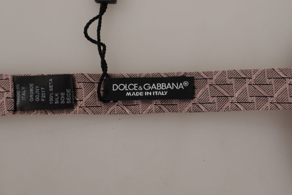 Dolce & Gabbana Gray Fantasy Print Adjustable Neck Papillon Bow Tie - Maison Luxe