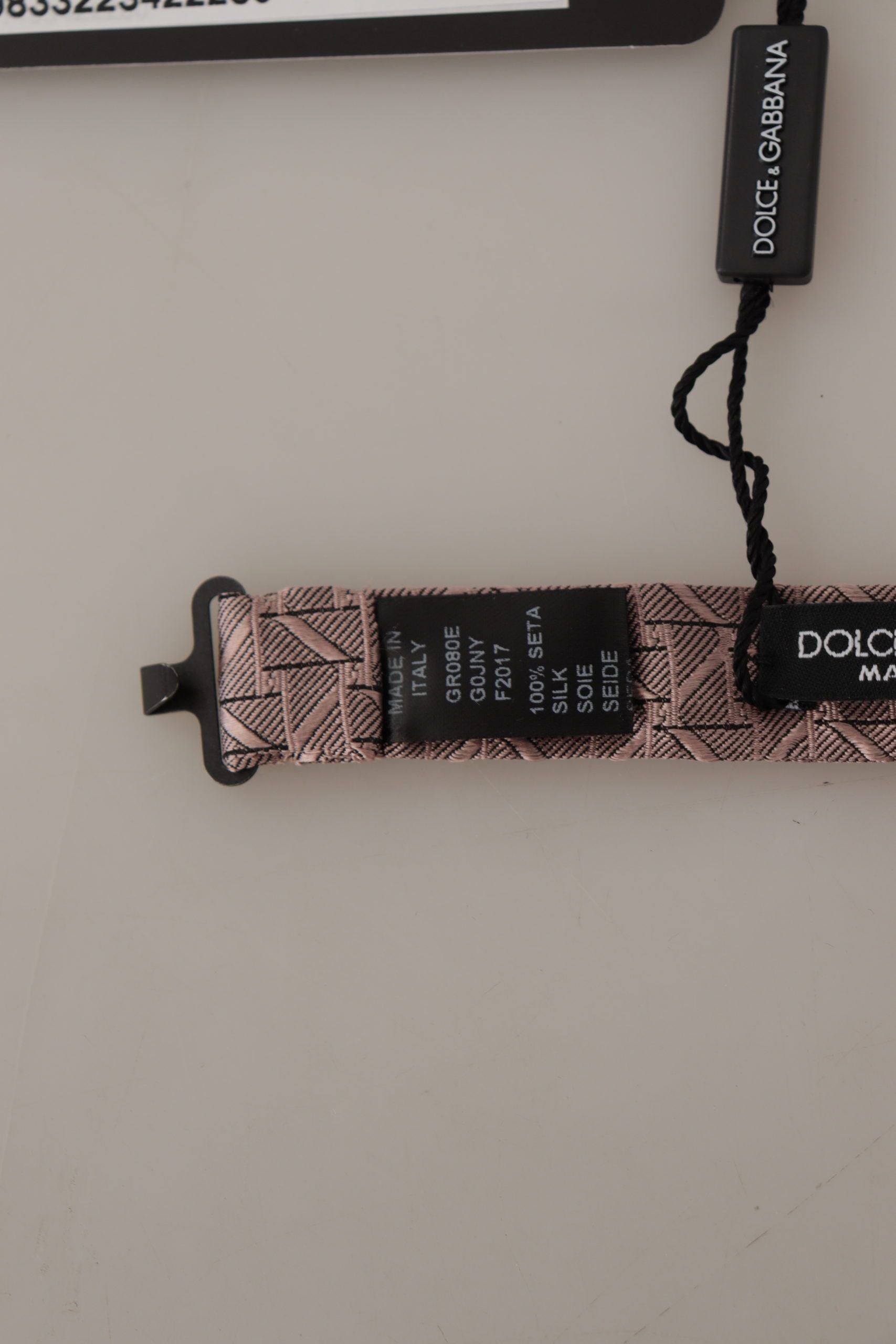 Dolce & Gabbana Gray Fantasy Print Adjustable Neck Papillon Bow Tie - Maison Luxe