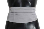 Dolce & Gabbana Gray Waist Belt Silk Cummerbund
