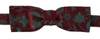 Dolce & Gabbana Maroon Pattern Adjustable Neck Papillon Bow Tie - Maison Luxe