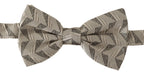 Dolce & Gabbana Gray 100% Silk Adjustable Neck Papillon Bow Tie - Maison Luxe