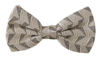 Dolce & Gabbana Gray 100% Silk Adjustable Neck Papillon Bow Tie - Maison Luxe
