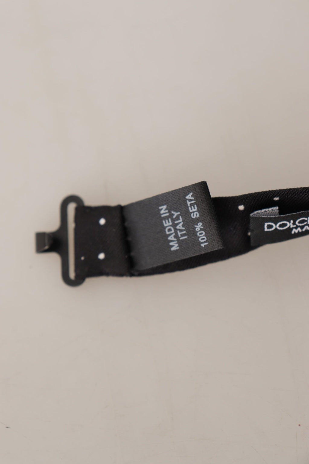 Dolce & Gabbana Black White Polka Dot 100% Silk Neck Papillon Tie - Maison Luxe