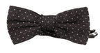 Dolce & Gabbana Gray Polka Dot 100% Silk Neck Papillon Tie - Maison Luxe