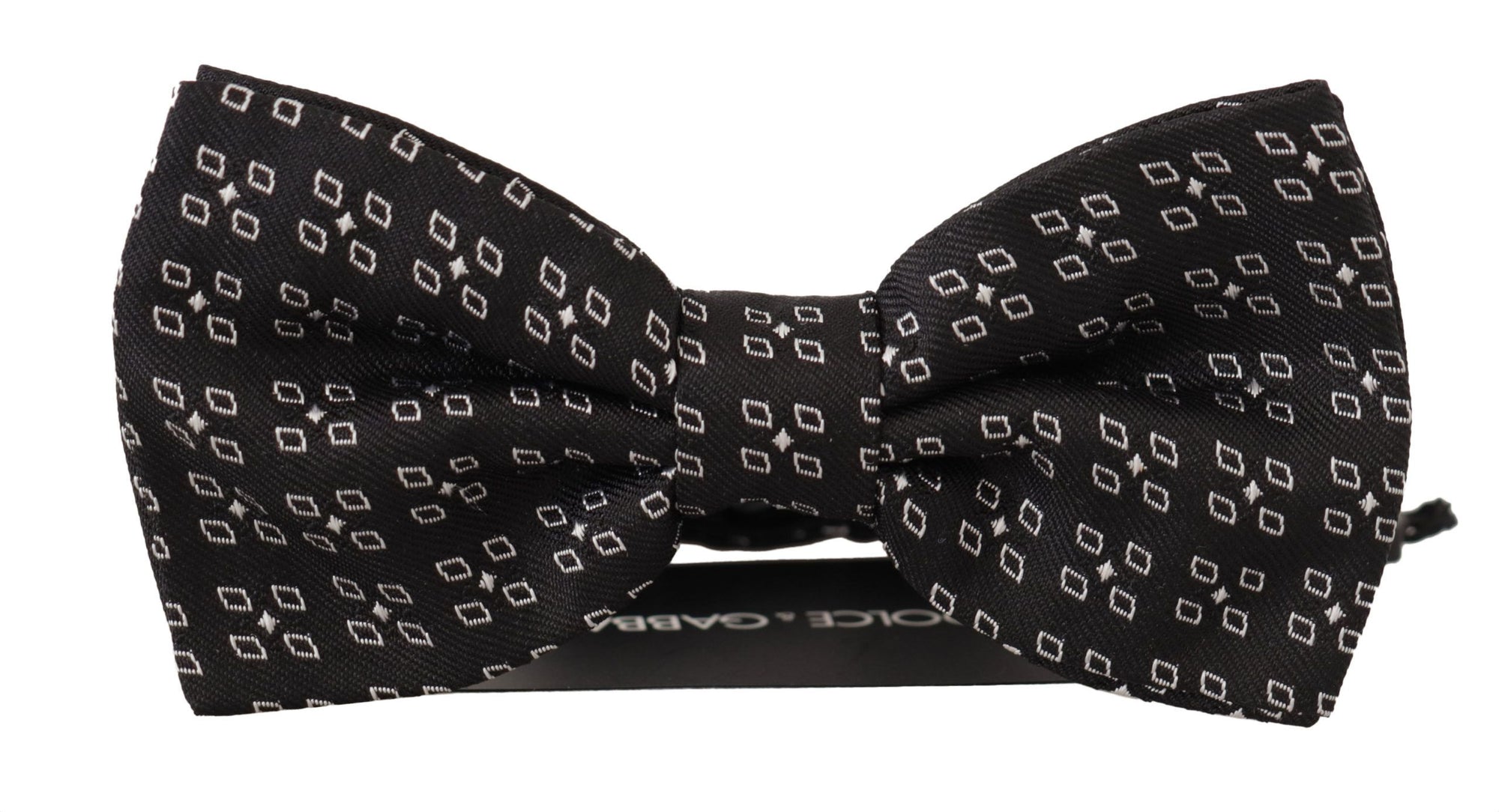Dolce & Gabbana Black White Polka Dot 100% Silk Neck Papillon Tie - Maison Luxe