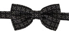 Dolce & Gabbana Black White Polka Dot 100% Silk Neck Papillon Tie - Maison Luxe