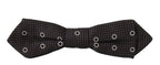 Dolce & Gabbana Black White Polka Dot 100% Silk Neck Papillon Tie - Maison Luxe