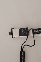 Dolce & Gabbana Gray 100% Silk Adjustable Neck Papillon Tie - Maison Luxe