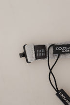 Dolce & Gabbana Gray 100% Silk Adjustable Neck Papillon Tie - Maison Luxe