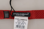Dolce & Gabbana Red 100% Silk Adjustable Neck Papillon Tie - Maison Luxe