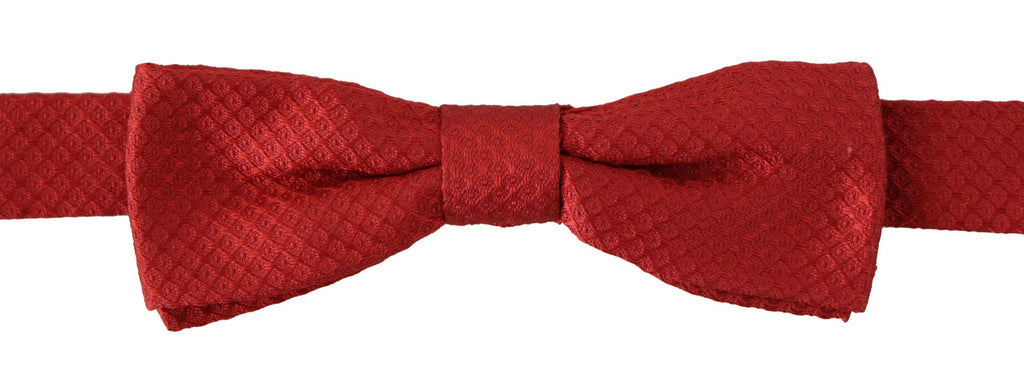 Dolce & Gabbana Red 100% Silk Adjustable Neck Papillon Tie - Maison Luxe