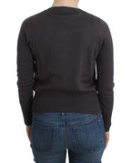 John Galliano Purple Wool Sequined Cardigan Knit Sweater