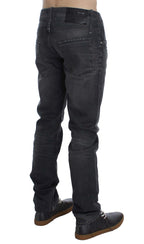 Acht Gray Cotton Regular Low Fit Jeans