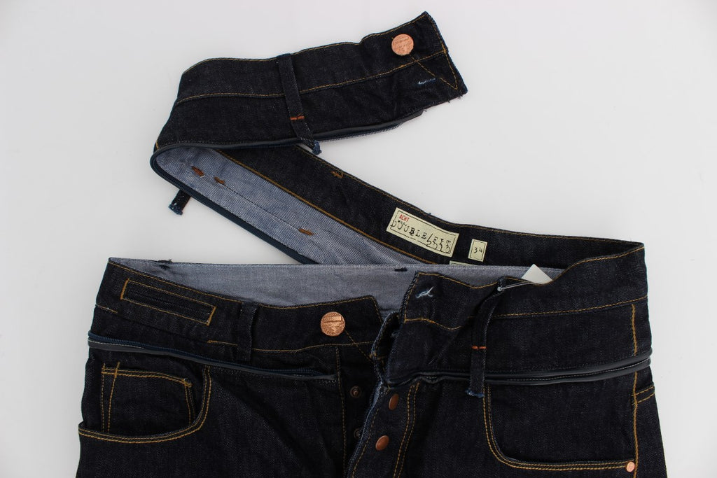 Acht Blue Cotton Regular Straight Fit Jeans
