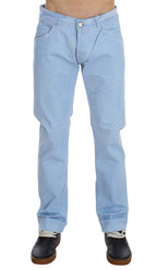 Acht Blue Cotton Stretch Low Waist Fit Jeans