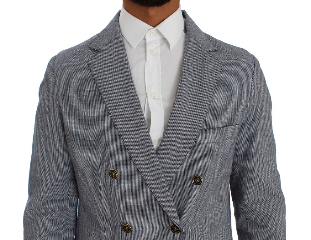 Master Coat Blue Double Breasted Regular Fit Blazer