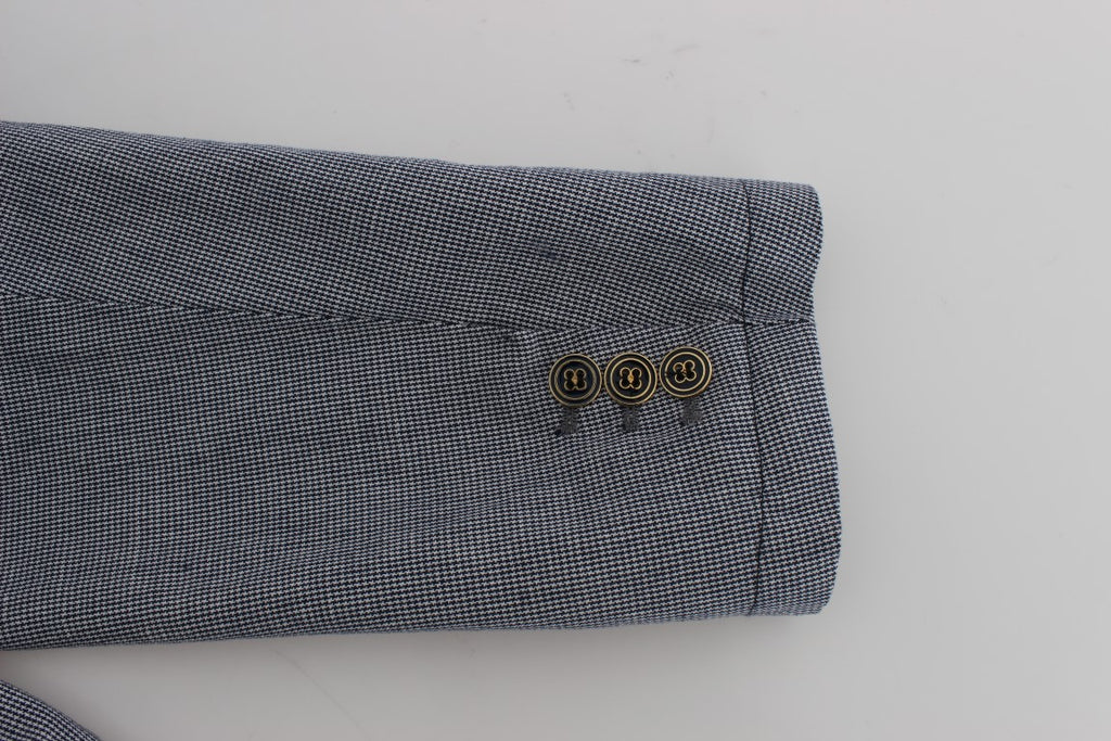 Master Coat Blue Double Breasted Regular Fit Blazer