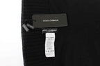 Dolce & Gabbana Black Knitted Sequin Hood Scarf Hat