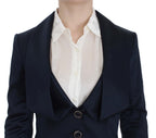 Exte Blue Three Button Single Breasted Blazer Jacket