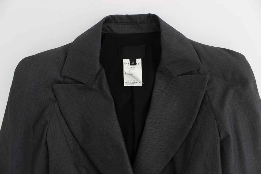 Exte Gray One Button Two Piece Suit