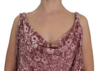 Exte Pink Floral Print Viscose Silk Blouse Top