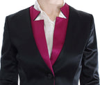 Exte Black Pink Stretch Blazer Jacket