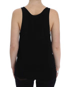PLEIN SUD Black Stretch Sleeveless Blouse