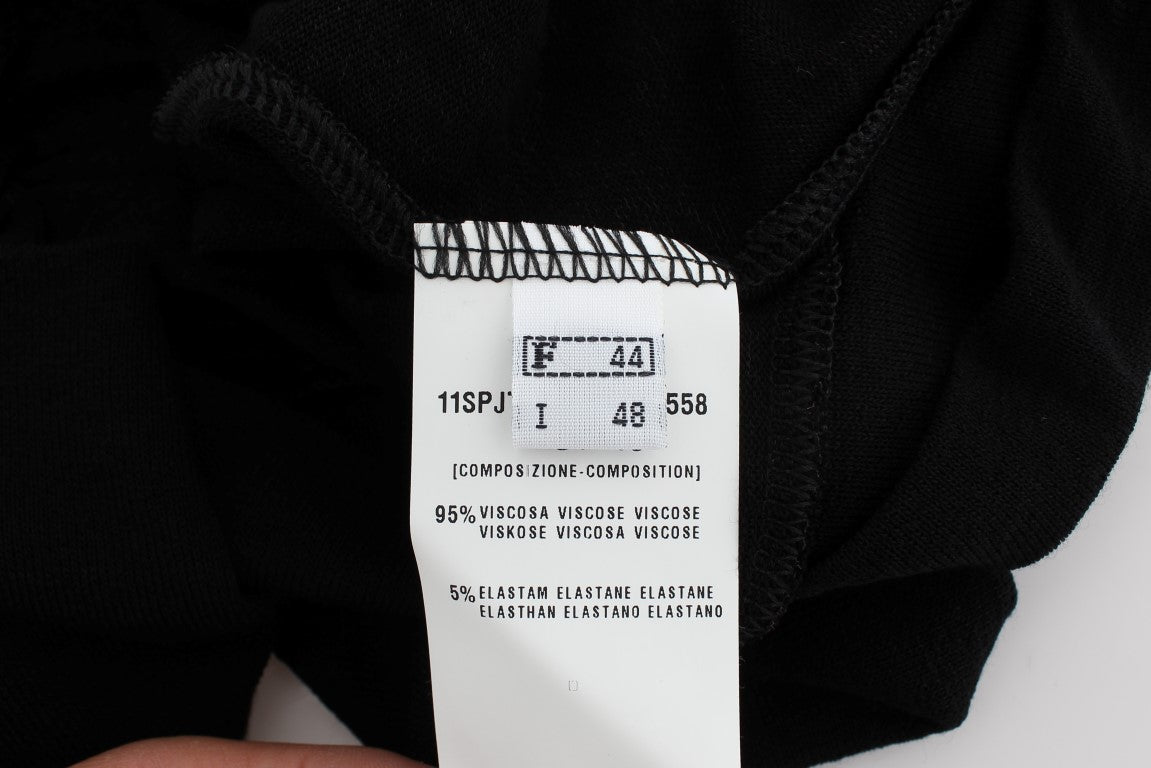 PLEIN SUD Black Stretch Sleeveless Blouse
