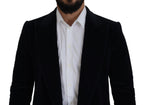 Dolce & Gabbana Black Cotton Cardigan Long Coat Men Jacket