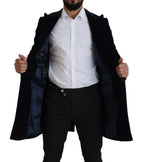 Dolce & Gabbana Black Cotton Cardigan Long Coat Men Jacket