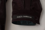 Dolce & Gabbana Bordeaux Nylon Collared Men Coat Jacket