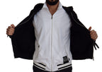 Dolce & Gabbana Black Polyester Hooded Full Zip Jacket