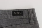 Costume National Gray Cotton Blend Slim Fit Jeans