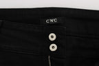 Costume National Black Cotton Slouchy Slims Fit Jeans