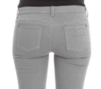 Ermanno Scervino Blue Cotton Blend Slim Fit Bootcut Jeans