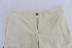 Ermanno Scervino Beige Cotton Capri Cropped Cargo Pants