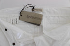 Ermanno Scervino White Nylon Padded Slim Fit Cargo Pants