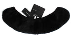 Dolce & Gabbana Black Mink Fur Shoulder Collar Scarf