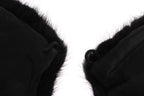 Dolce & Gabbana Black Mink Fur Shoulder Collar Scarf